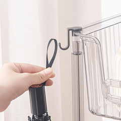 3-Tier Rolling Cart Organizer with Clear Baskets