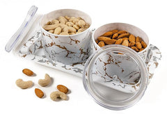 2 Pcs Containers with Lid & Serving Tray