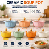 Ceramic Soup Pot with Glass Lid
