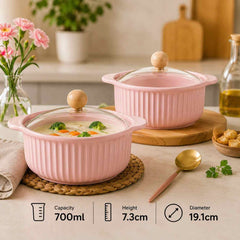 Ceramic Soup Pot with Glass Lid