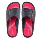 Flite Men's Sports Slides Slip-On Black & Red Slippers