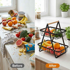 2-Tier Fruit Basket Stand Organizer