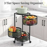 Multi-Tiers Metal Storage Rack with Wheels