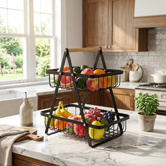 2-Tier Fruit Basket Stand Organizer