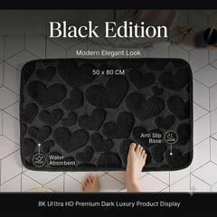 Heart Memory Foam Non Slip Bath Mat 50x80CM