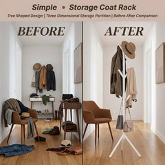 Modern Freestanding Coat Rack Organizer