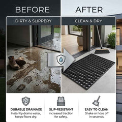 Heavy Duty Non Slip Rubber Door Mat 40x60 CM