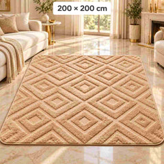 3D Geometric Area Rug – Soft Living Room Carpet