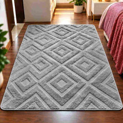 3D Geometric Area Rug – Soft Living Room Carpet