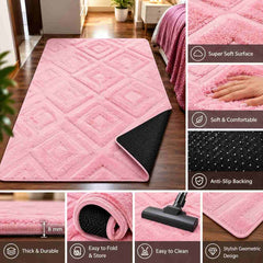 3D Geometric Area Rug – Soft Living Room Carpet