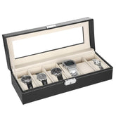 Tallgoo Watch Box with Glass Window 6 Compart