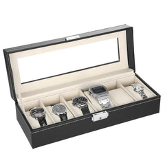 Tallgoo Watch Box with Glass Window 6 Compart