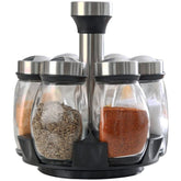 360 Degree Seasoning Bottle Rack with Empty Jars