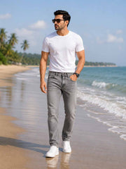 Men's Straight Fit Jeans Classic Denim Pants