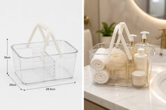 Clear Storage Caddy with Handle – Bathroom Organizer