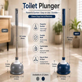 Heavy Duty Toilet Plunger with Steel Handle