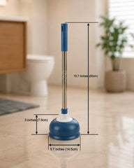 Heavy Duty Toilet Plunger with Steel Handle