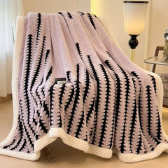 بطانية صوف كشمير سميكة مزدوجة الجوانب 200 × 230 سم