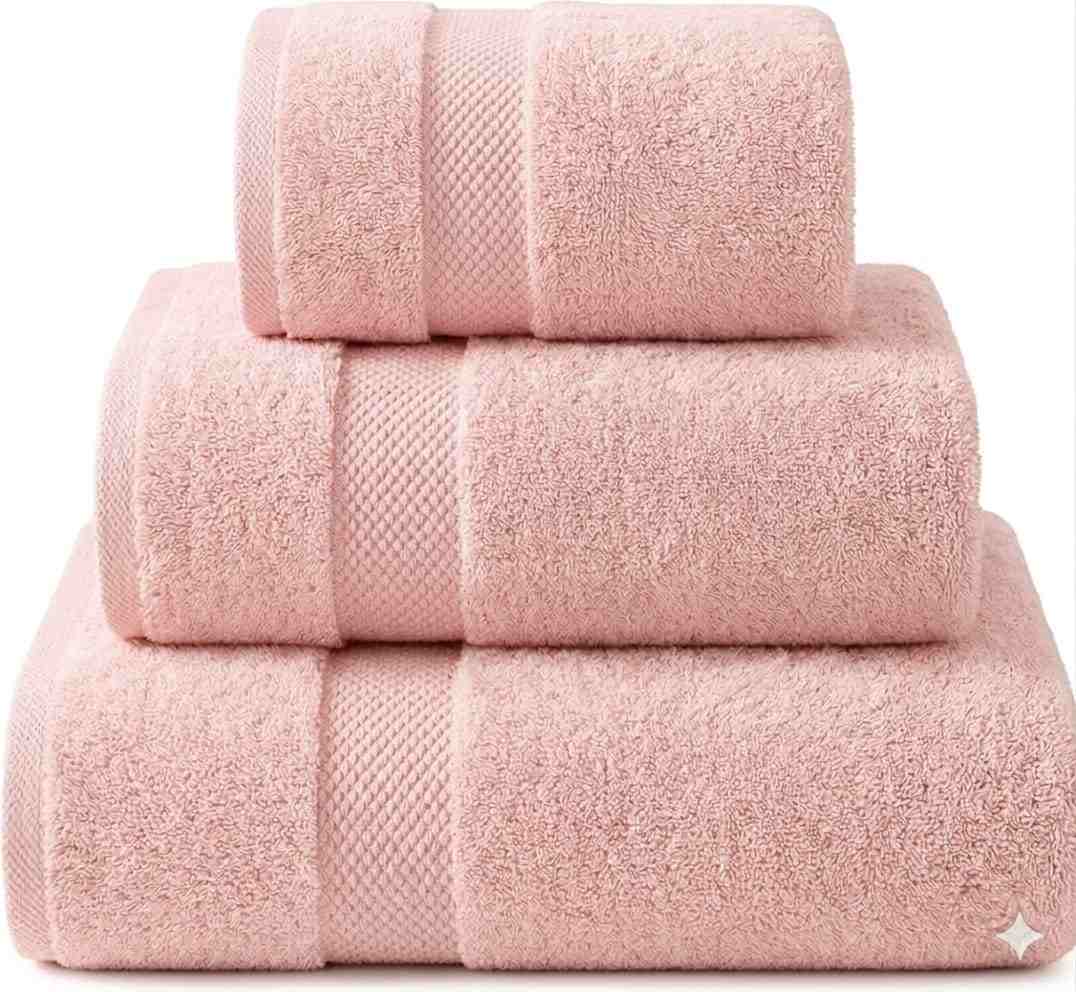 100% Cotton, Quick-Dry, 3 Pieces - Luxurious and Absorbent for Home and Spa Use