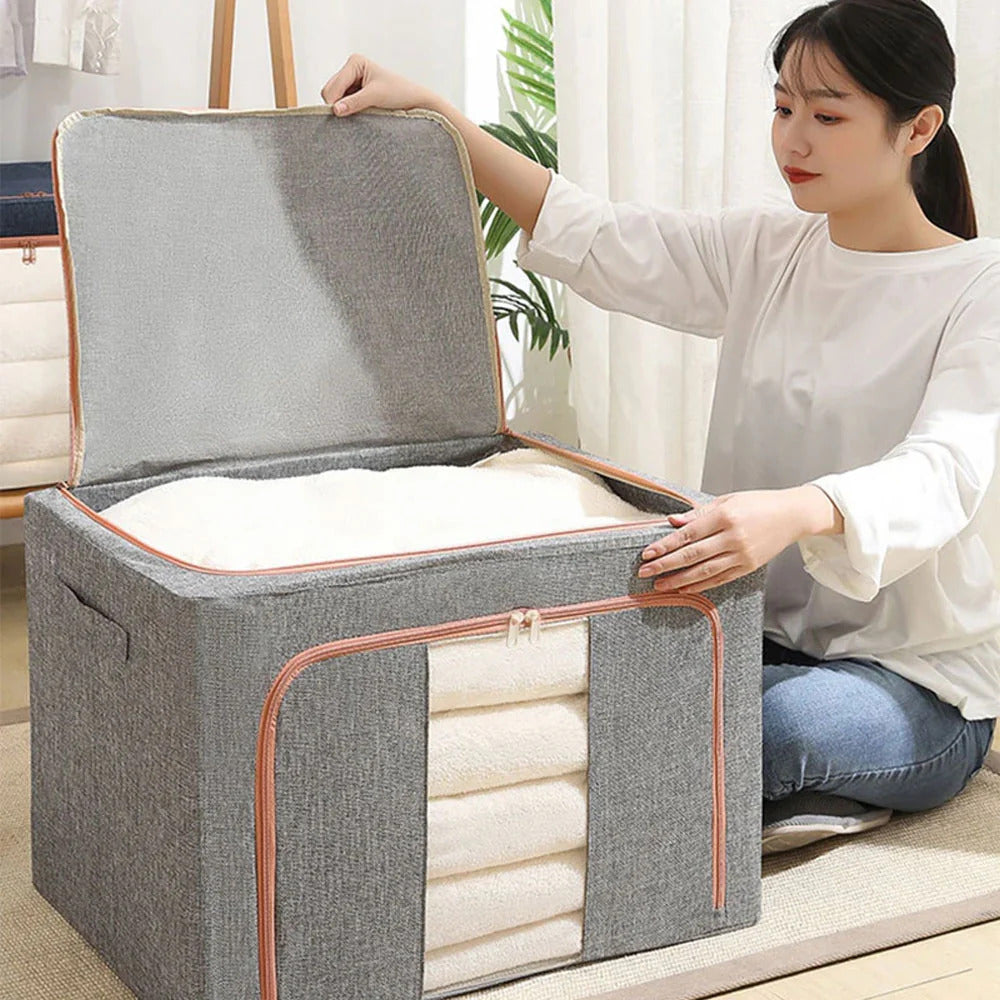 Multifunctional Foldable Fabric Storage Box