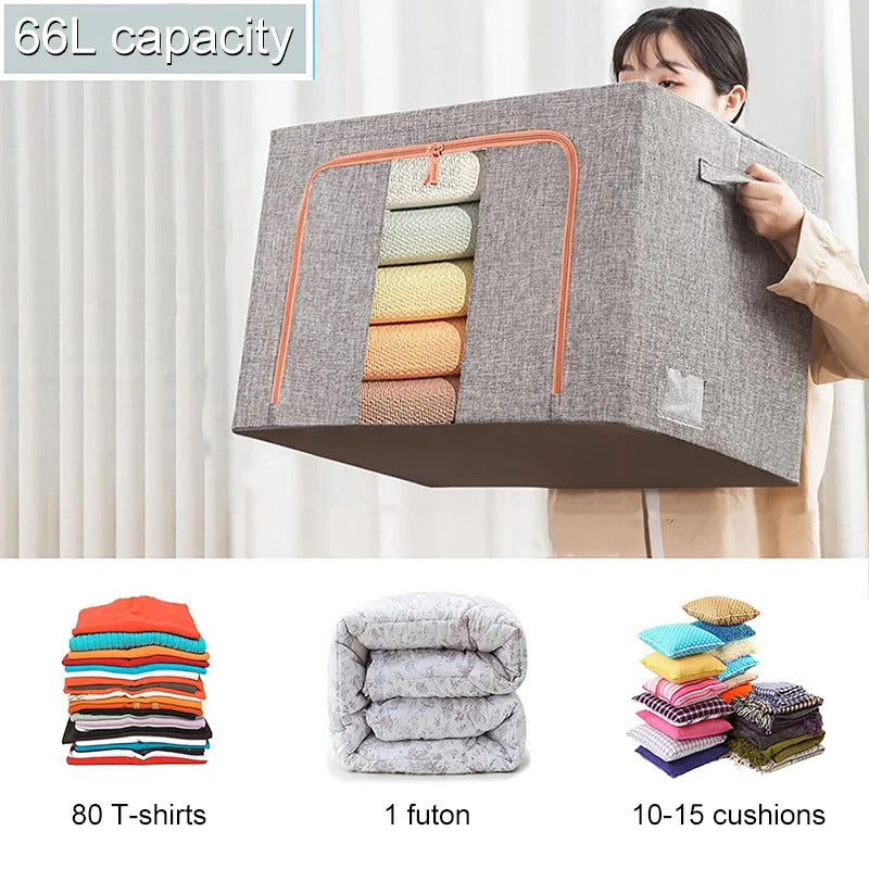 Multifunctional Foldable Fabric Storage Box