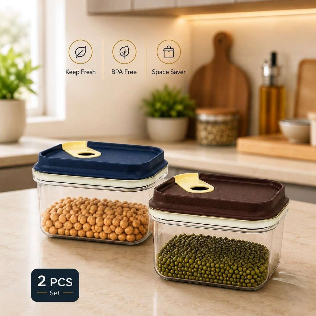 Airtight Food Storage Containers 2pcs Set BPA Free