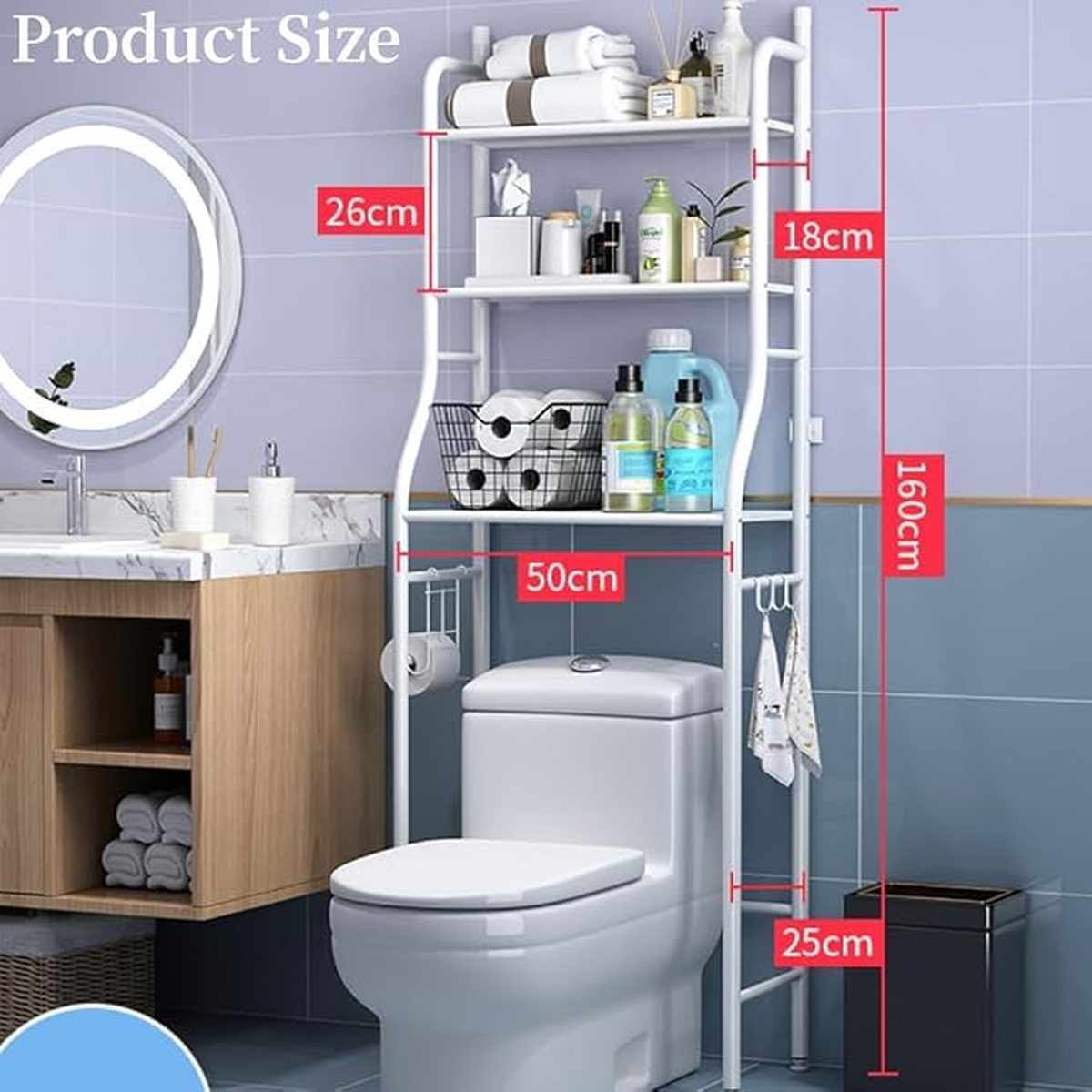 Bathroom Rugs 50X80cm, Non-Slip Doormats Extra Soft and Absorbent Microfiber Bath Mat for Home Floor