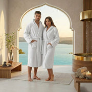 100% Cotton Hooded Bathrobe – Unisex Couples Set
