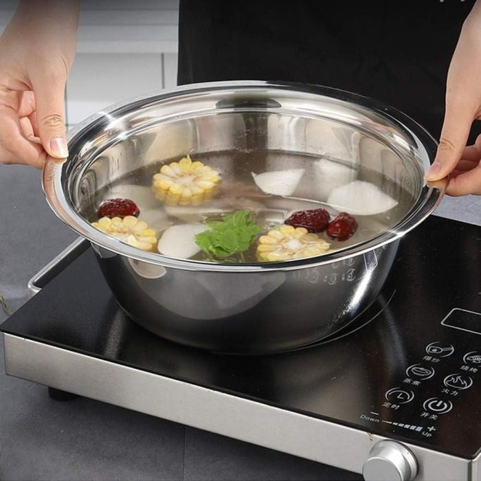3 in 1 Multifunctional Stainless Steel Basin with Grater Vegetable Cutter Set