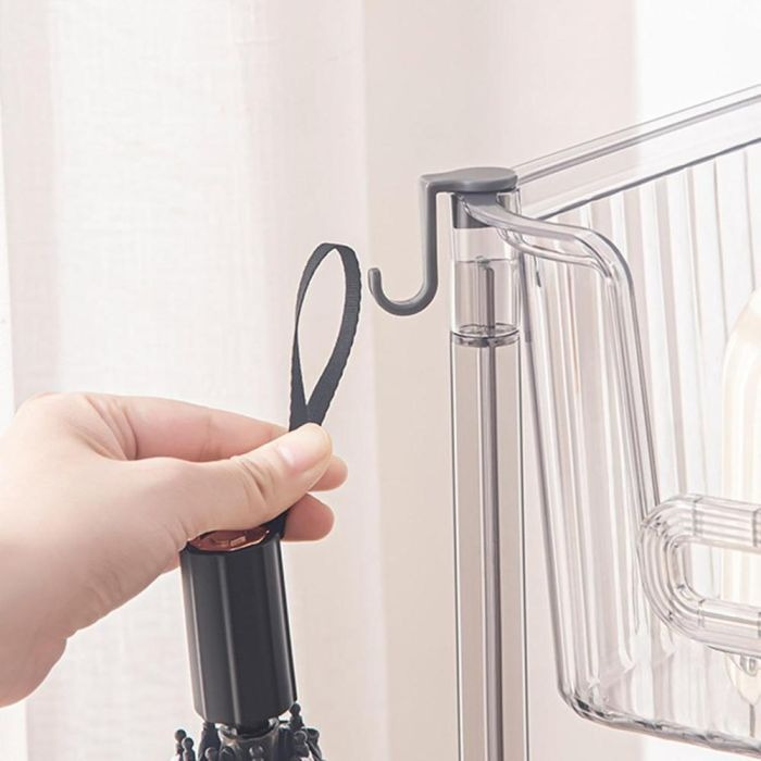 3-Tier Rolling Cart Organizer with Clear Baskets