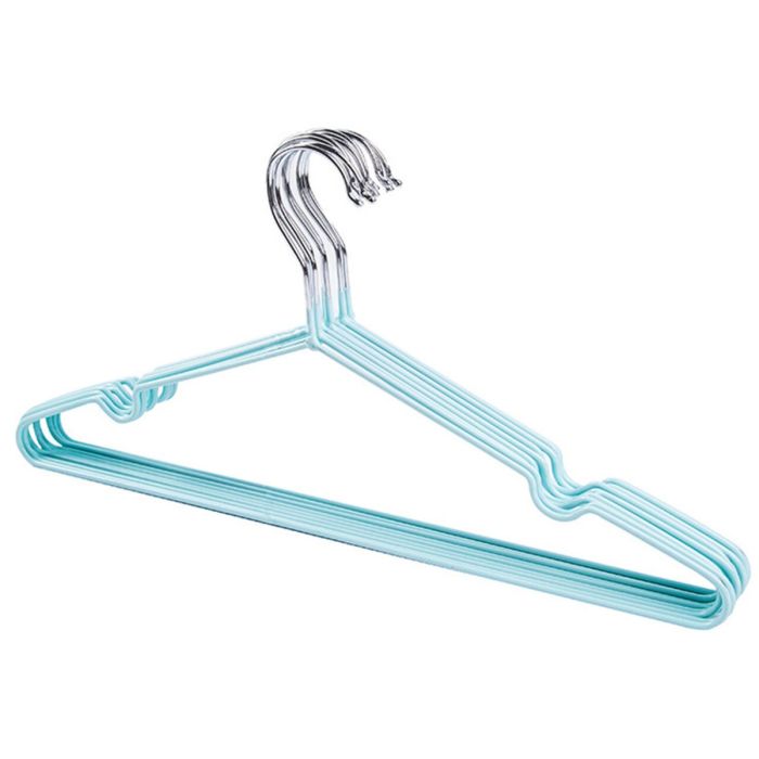 Set of 10 metal clothes hangers from arbaana, featuring sleek, durable design for hanging shirts, pants, and garments efficiently.