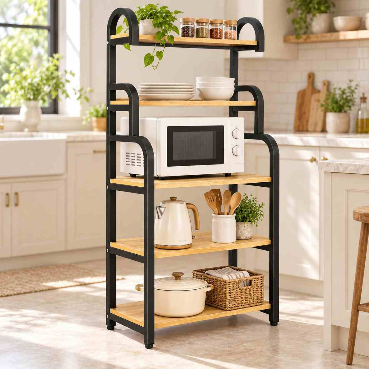 5 Layer & 4 Layer  Tier Multifunctional Kitchen Storage Shelf
