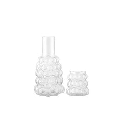Bubble Glass Carafe & Cup Set – Aesthetic Bedside