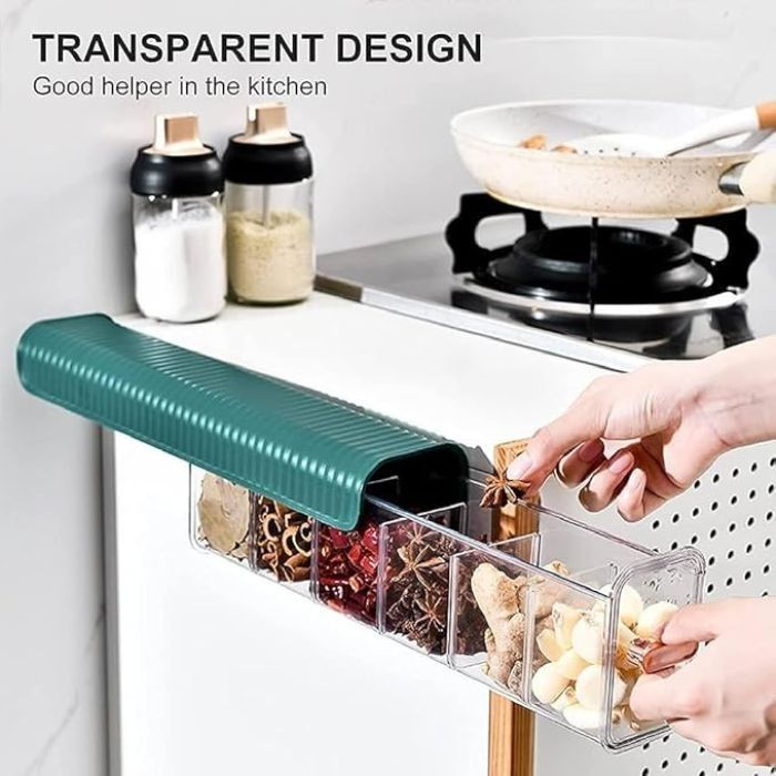 Wall-Mount Wrap Organizer – No-Drill Adhesive Rack