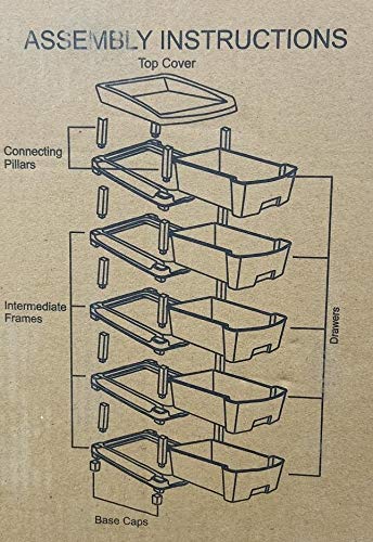 Multipurpose Plastic Drawer Rack Storage