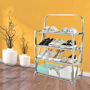 Folding Multi-Tier Metal Shoe Rack