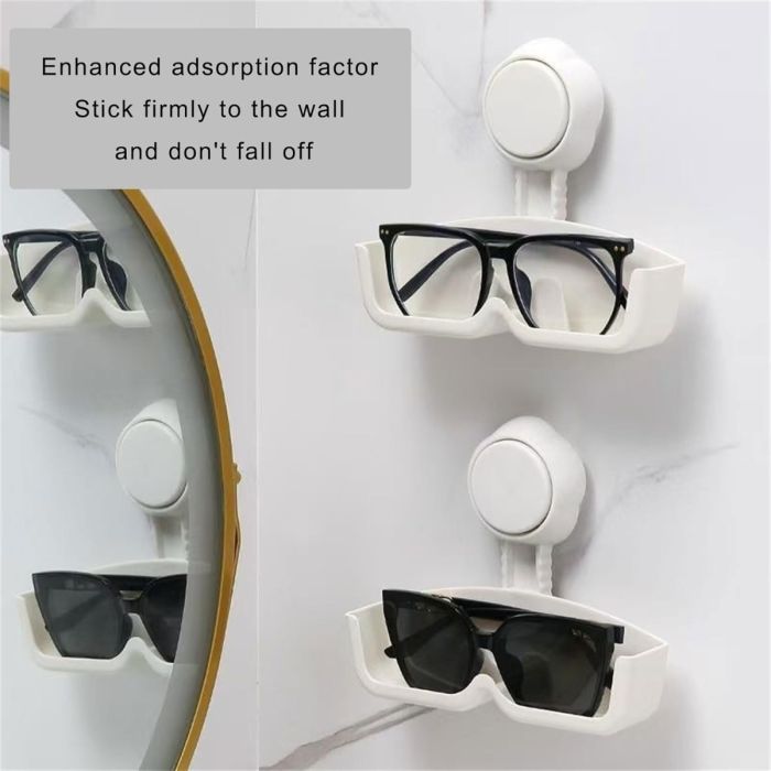 Wall-Mounted Glasses Holder with Suction Cup