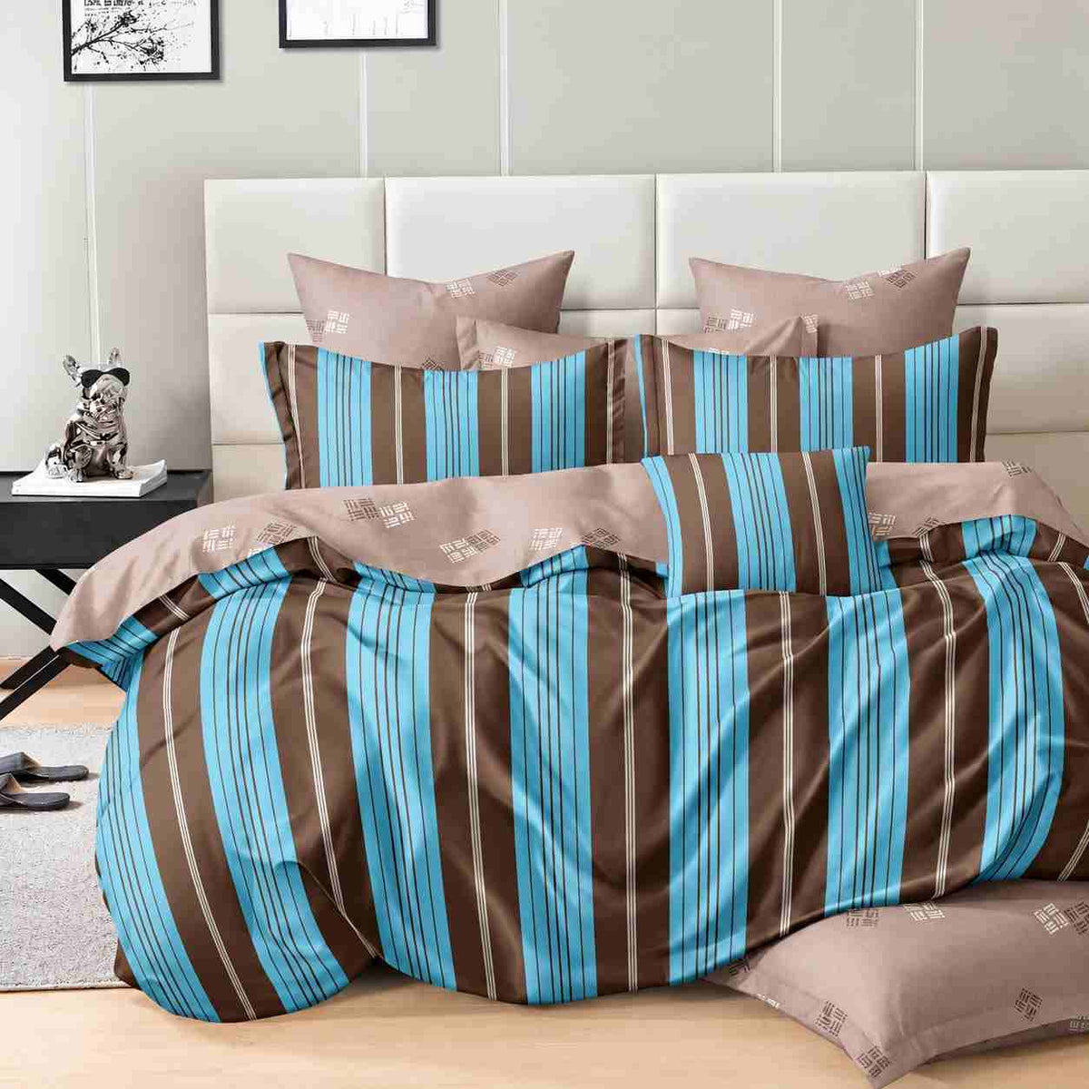 6Pcs Double-Sided Printed Comforter Set 220 x 240 cm