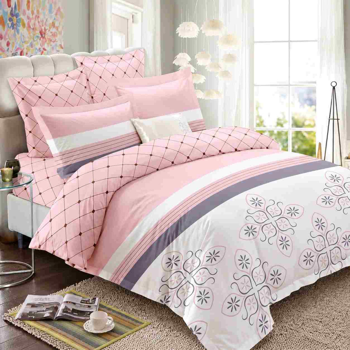 6Pcs Double-Sided Printed Comforter Set 220 x 240 cm