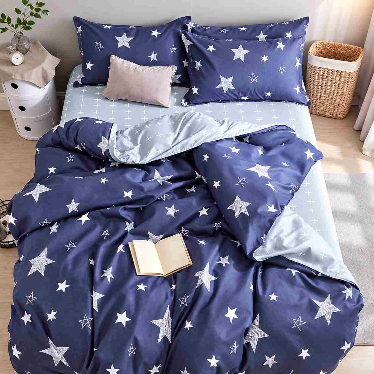 6Pcs Double-Sided Printed Comforter Set 220 x 240 cm