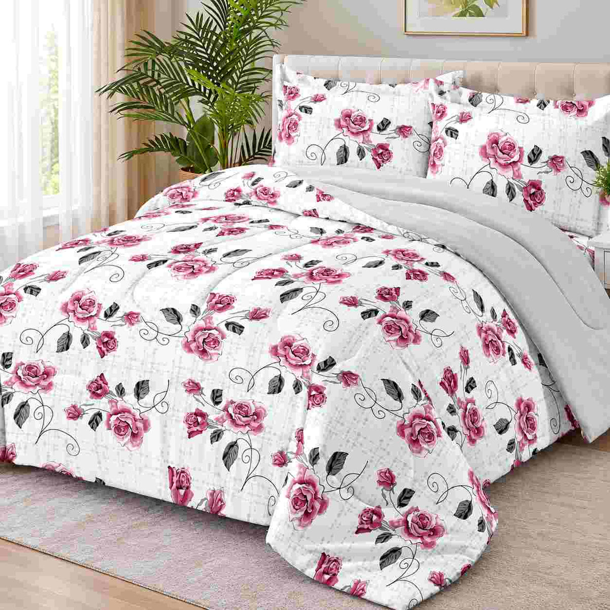 6Pcs Double-Sided Printed Comforter Set 220 x 240 cm