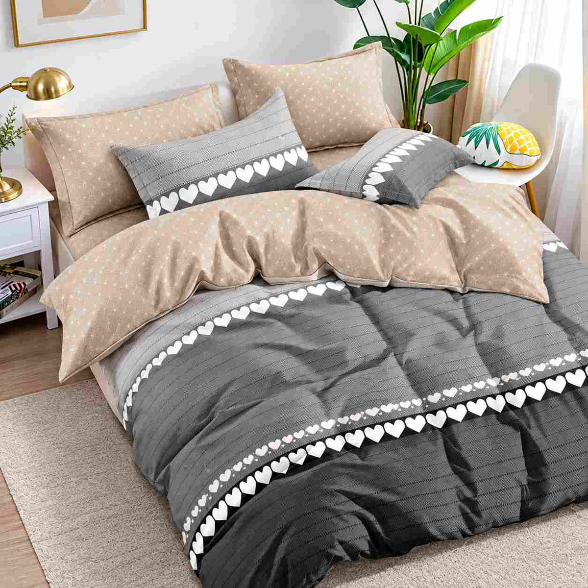 6Pcs Double-Sided Printed Comforter Set 220 x 240 cm