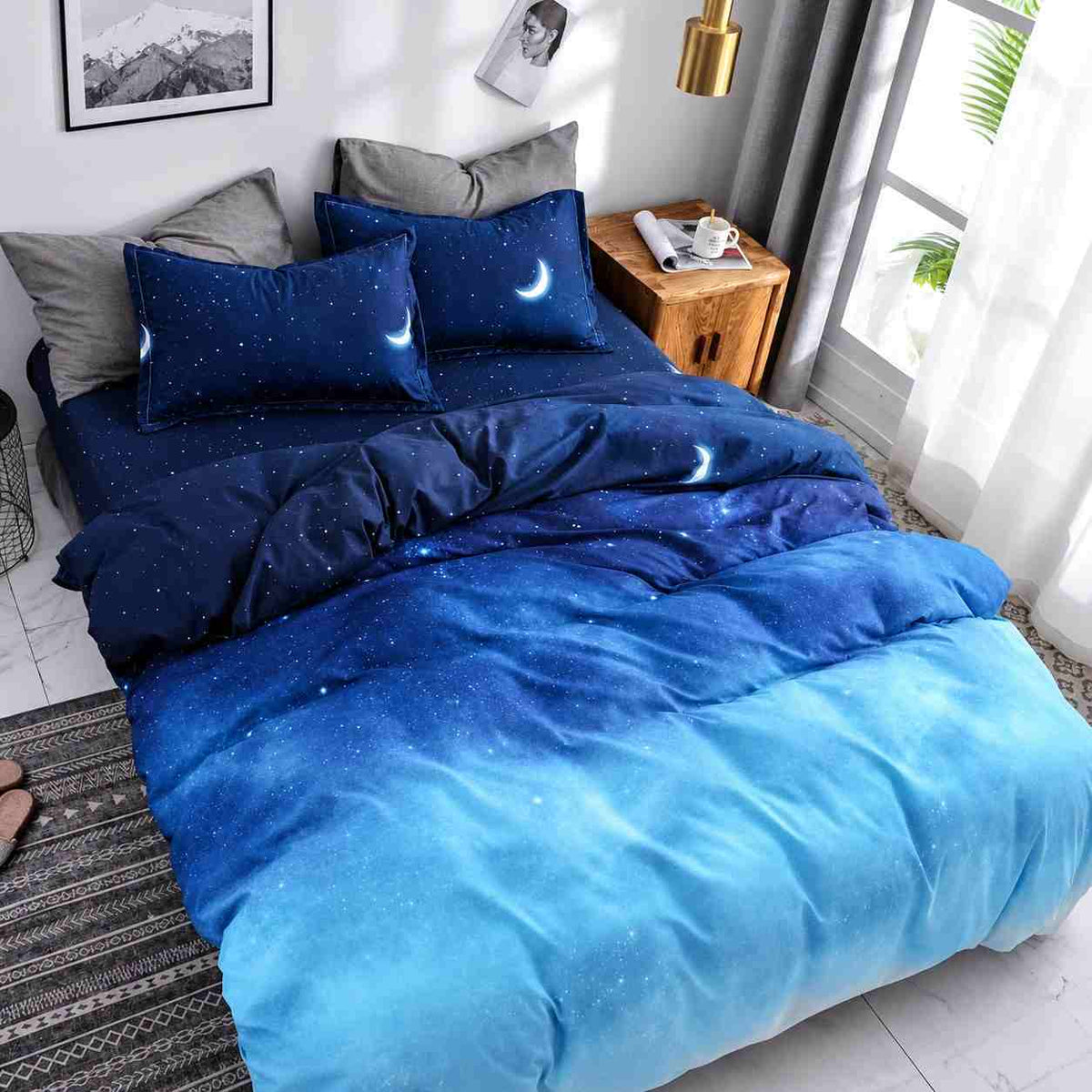 6Pcs Double-Sided Printed Comforter Set 220 x 240 cm