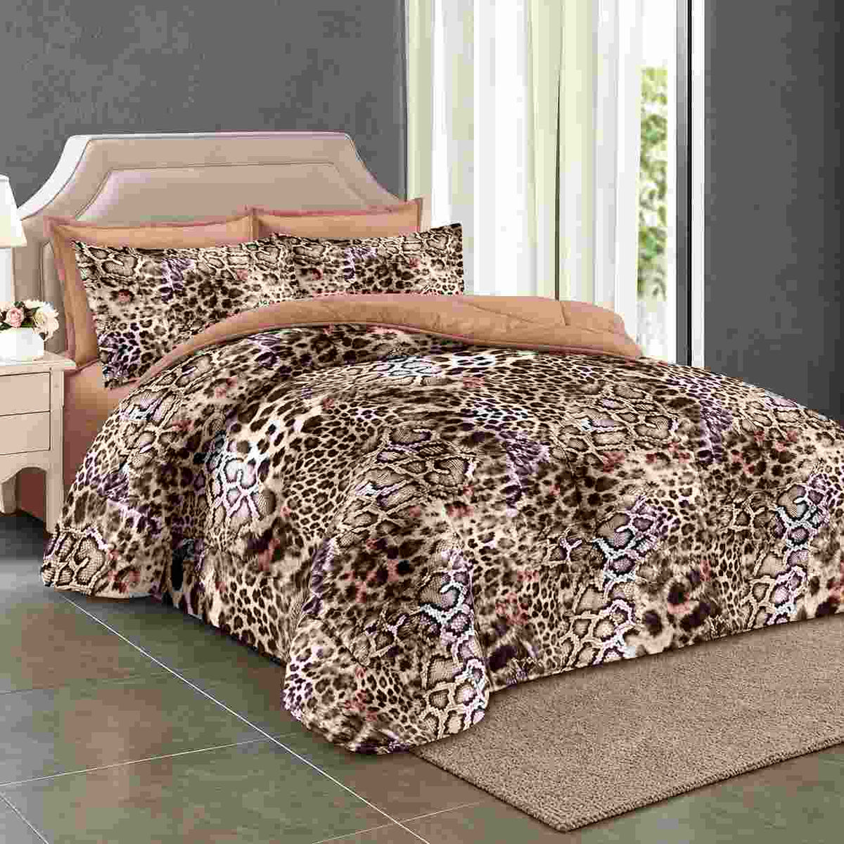 6Pcs Double-Sided Printed Comforter Set 220 x 240 cm