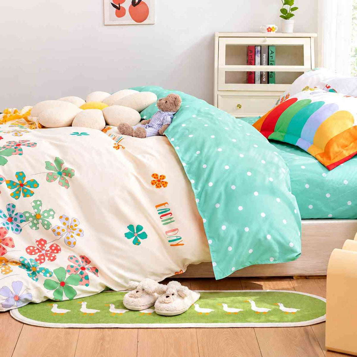 6Pcs Double-Sided Printed Comforter Set 220 x 240 cm