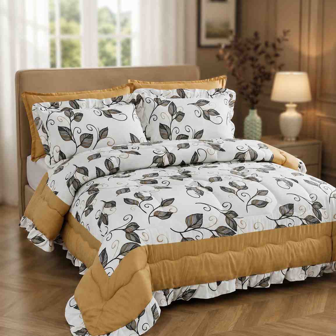 6-Piece Comforter Set King Size Bedding Set