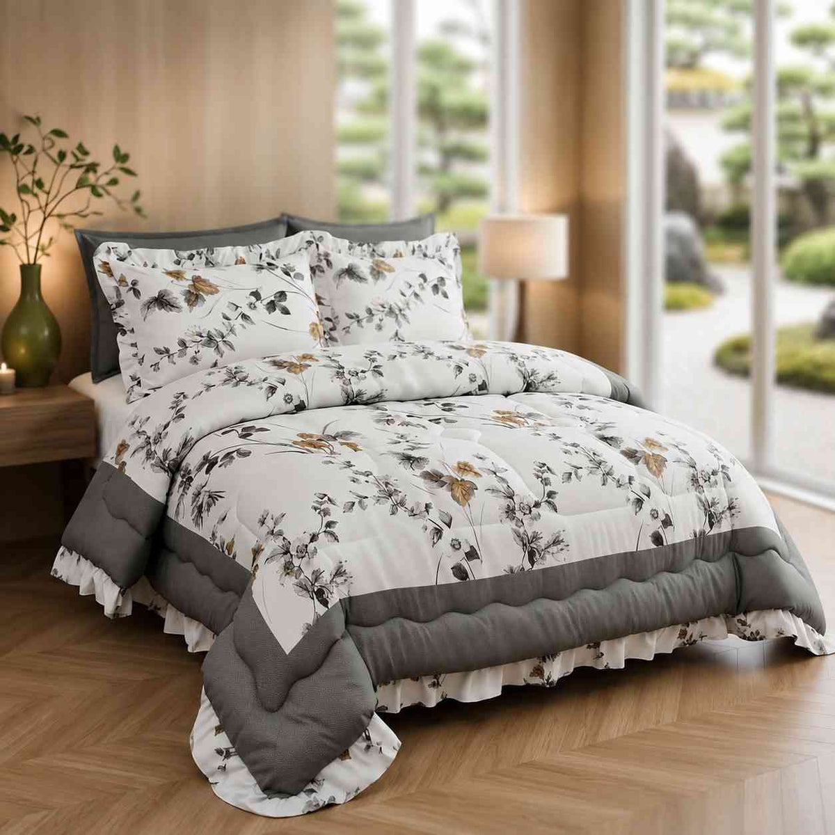 6-Piece Comforter Set King Size Bedding Set