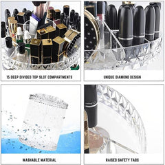 3-Tier Rotating Acrylic Makeup Organizer