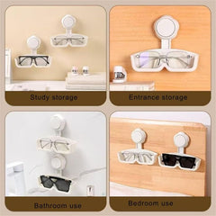 Wall-Mounted Glasses Holder with Suction Cup
