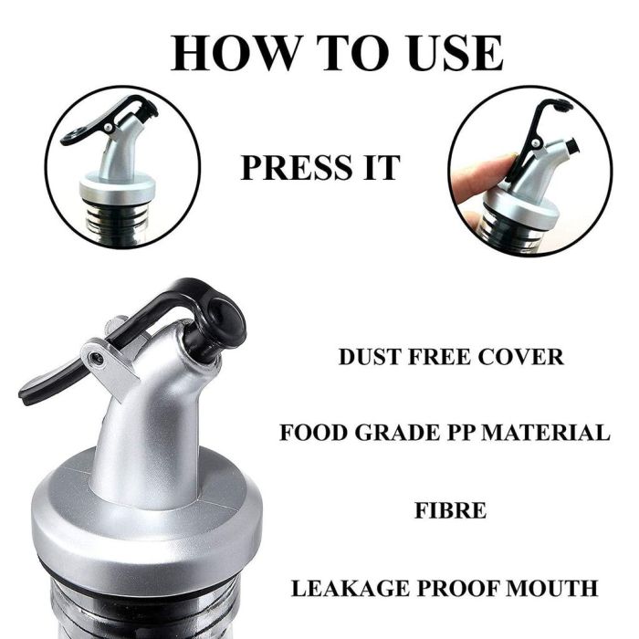 2-Piece Glass Oil and Vinegar Dispenser Set - 500ml